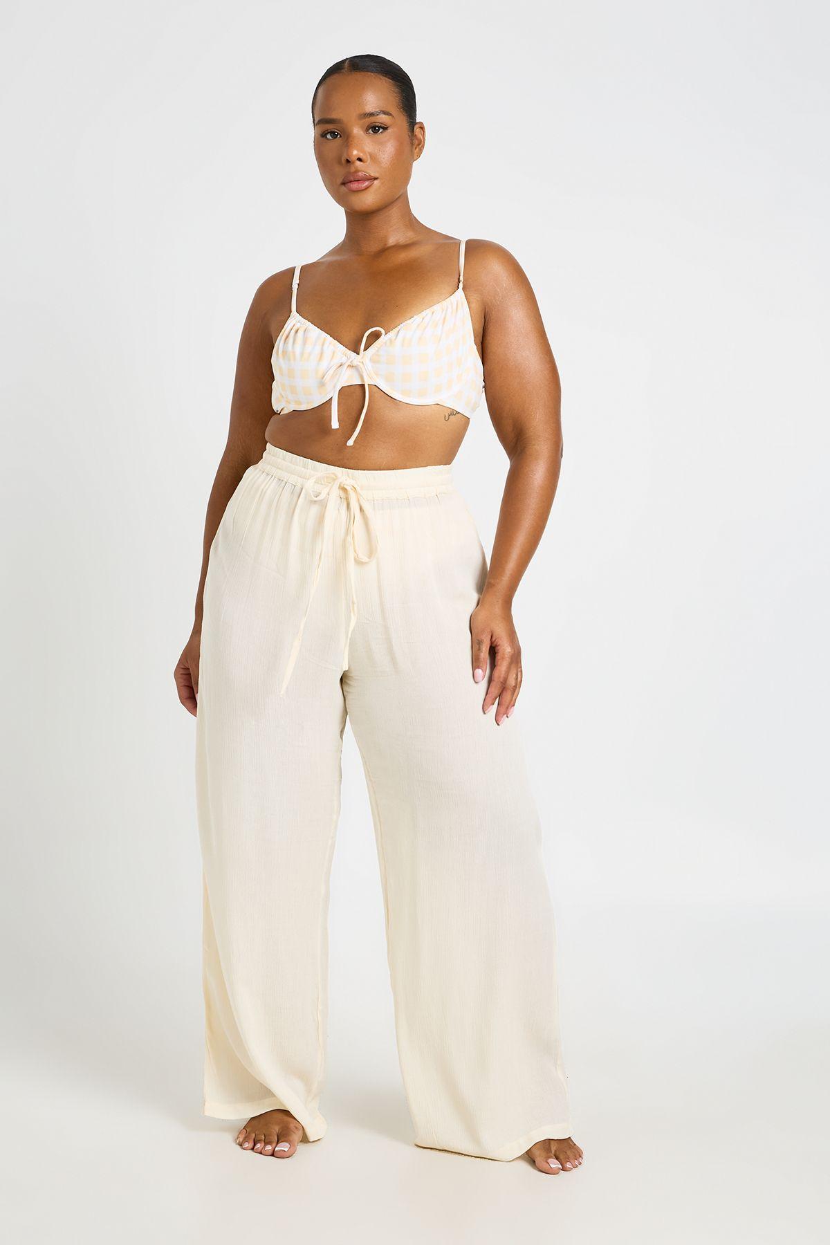 Plus Textured Beach Trouser by BOOHOO