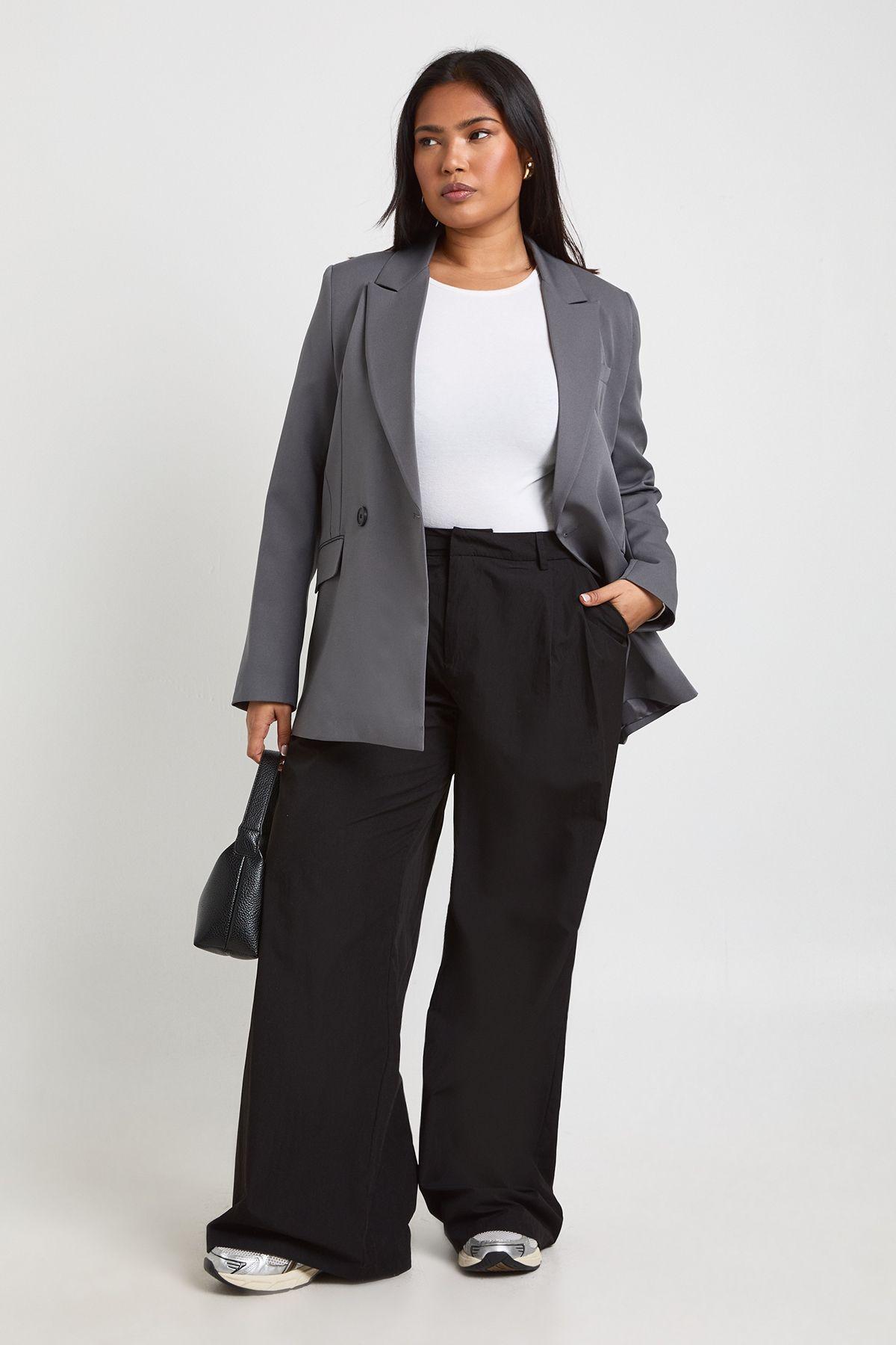 Plus Textured Trousers by BOOHOO