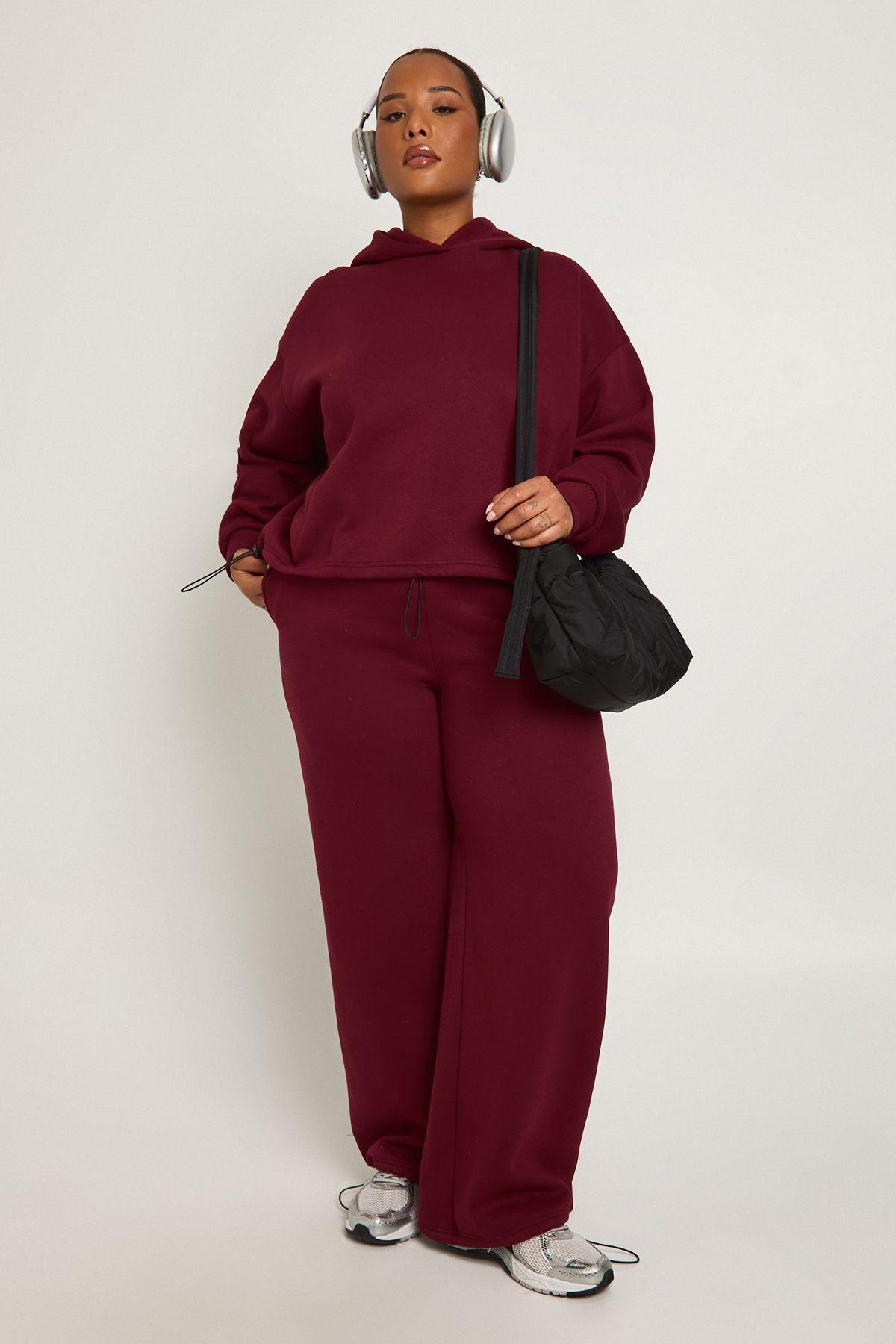 Plus Toggle Wide Leg Joggers by BOOHOO