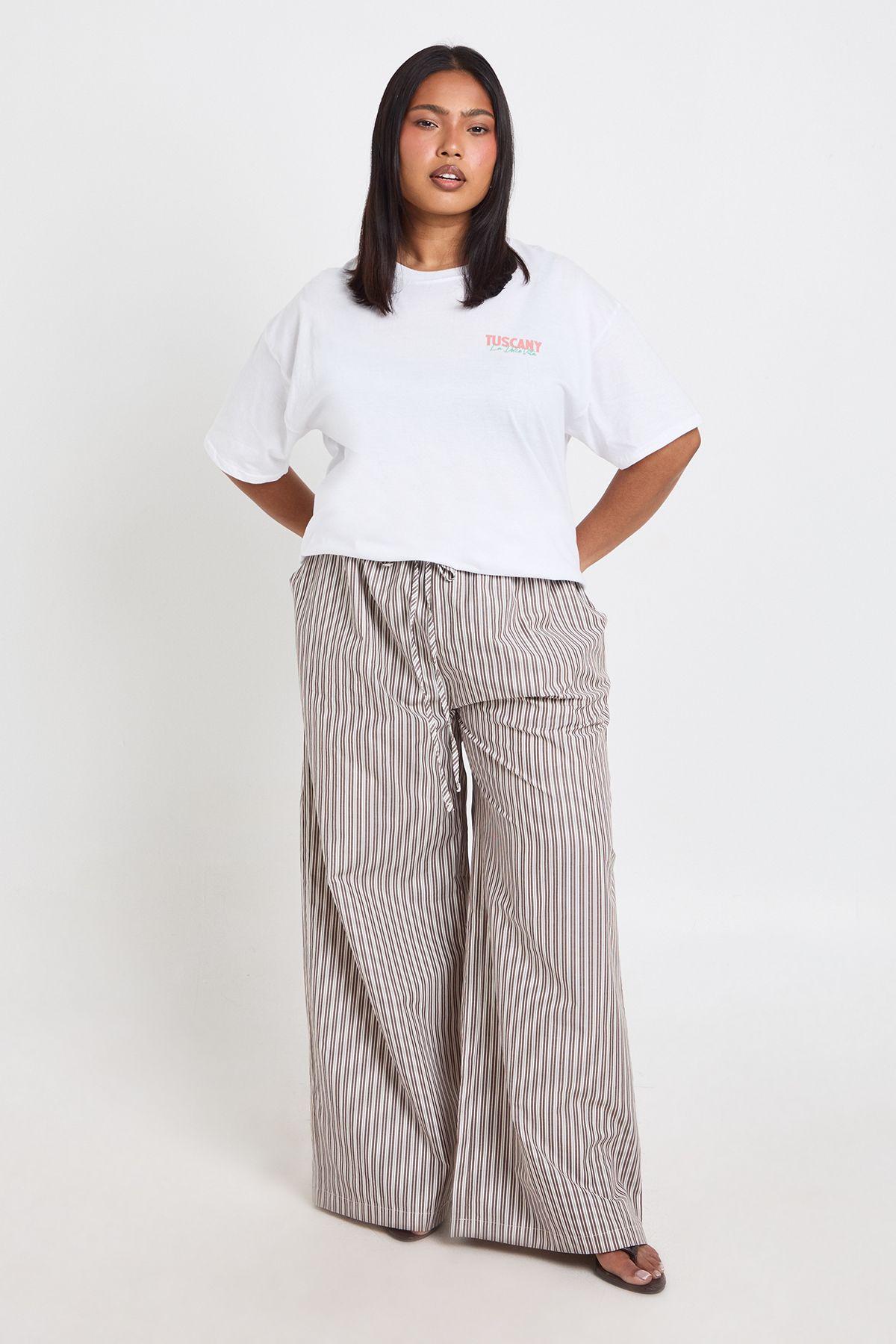 Plus  Tuscany Printed T-Shirt by BOOHOO