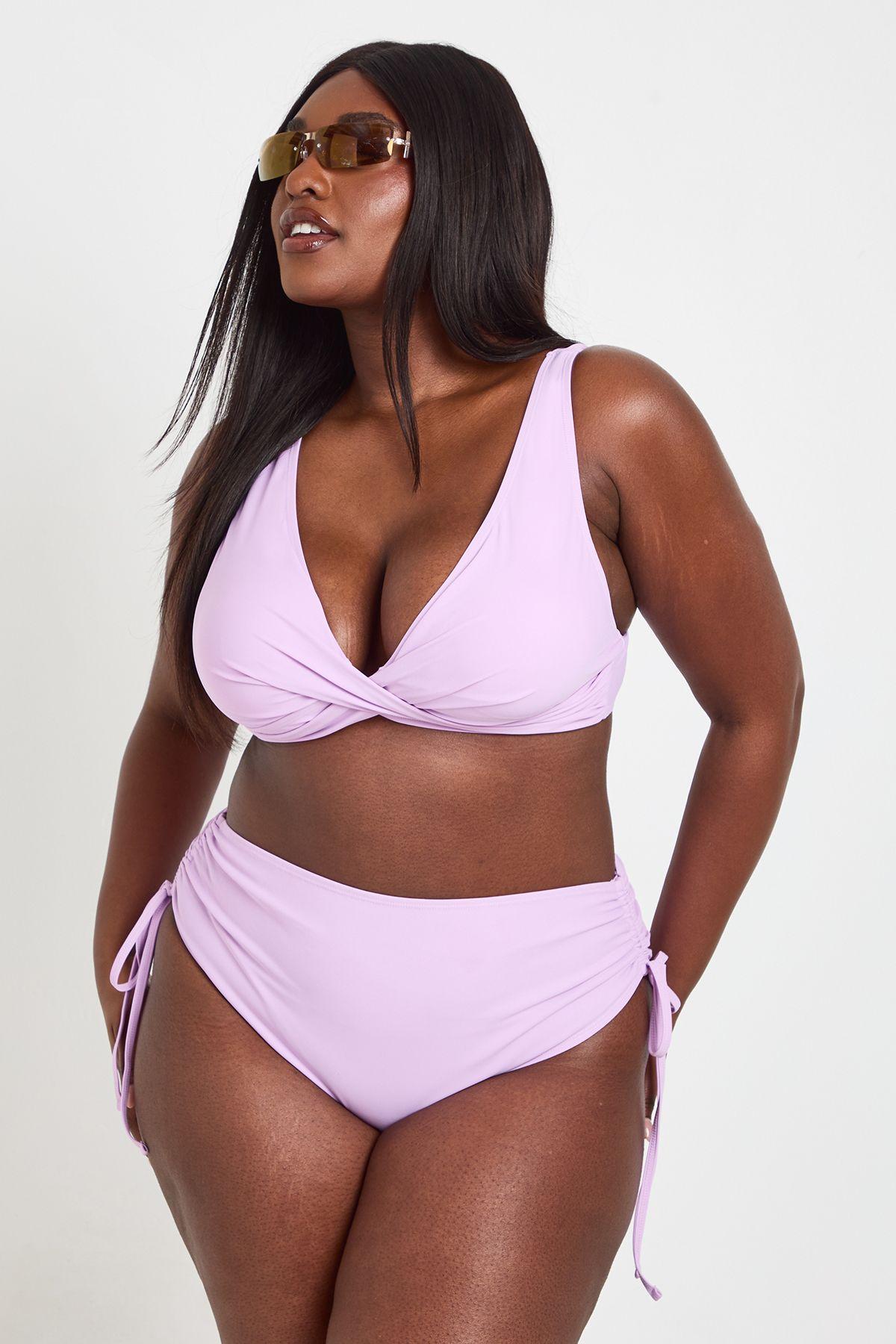 Plus Twist Front Bikini Top by BOOHOO