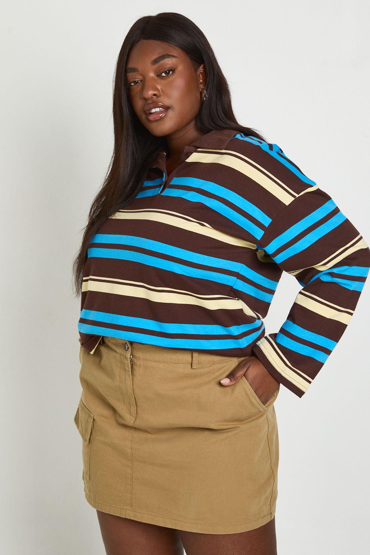 Plus Utility Pocket Twill Mini Skirt by BOOHOO