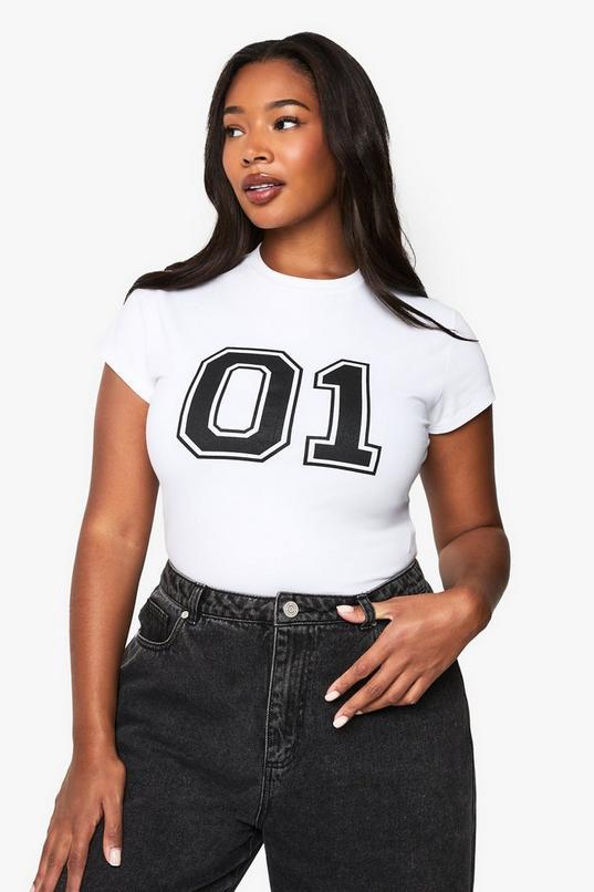 Plus Varsity Baby T-Shirt by BOOHOO