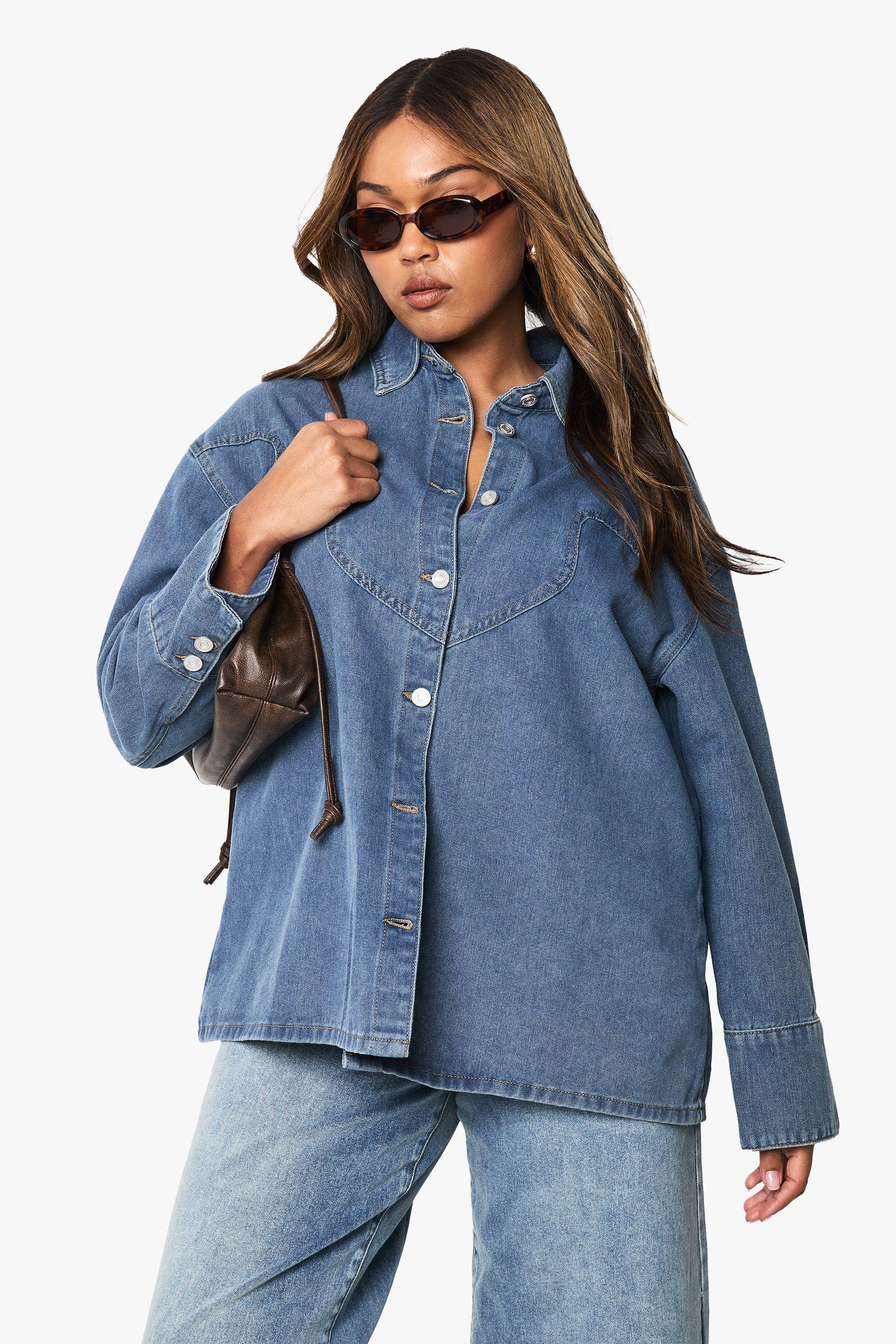 Plus Western Denim Shirt by BOOHOO