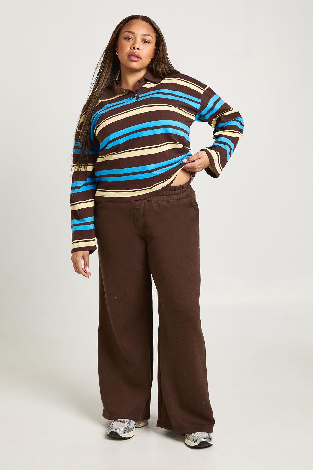 Plus Wide Leg Joggers by BOOHOO