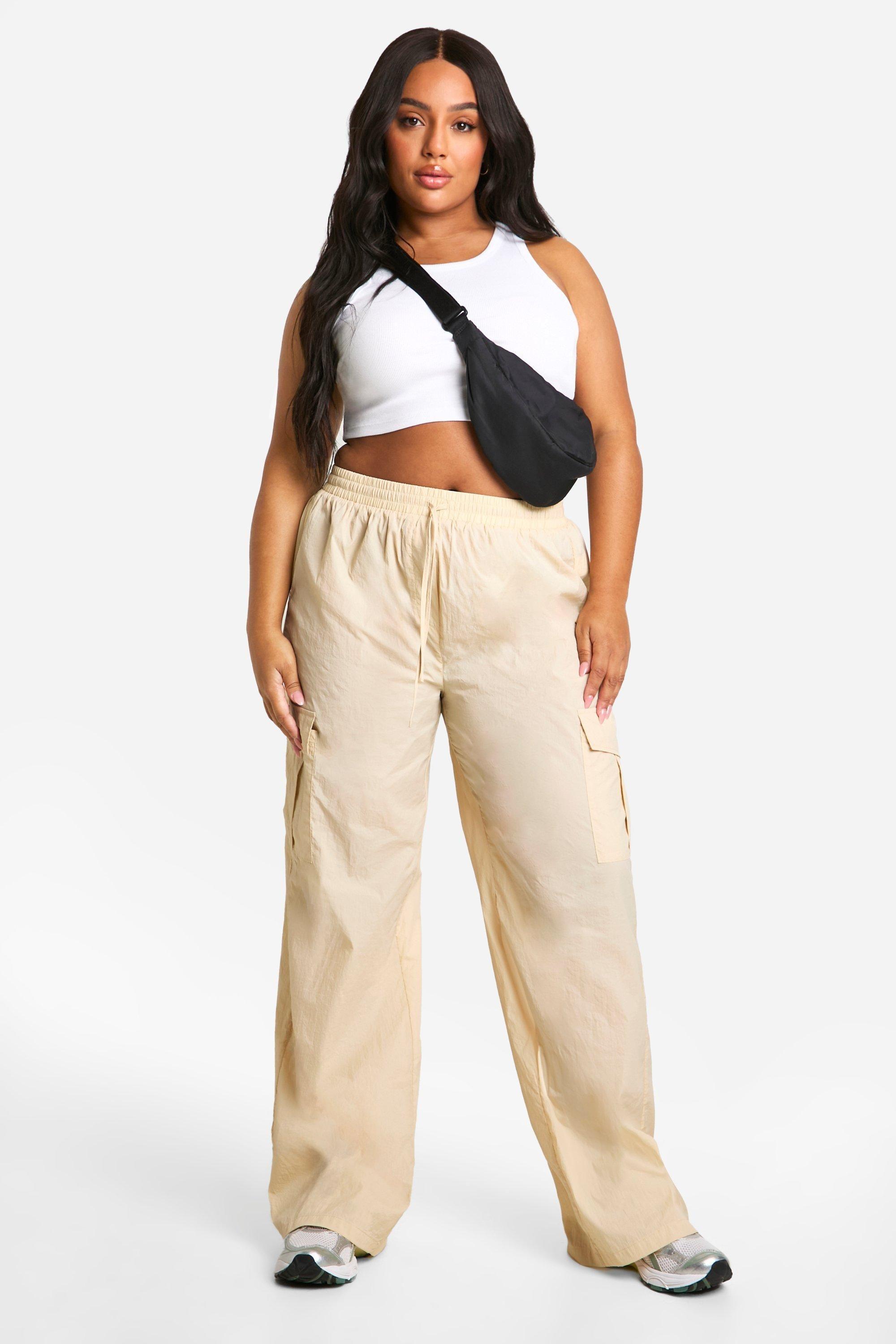 Plus Woven Drawstring Waist Trouser by BOOHOO