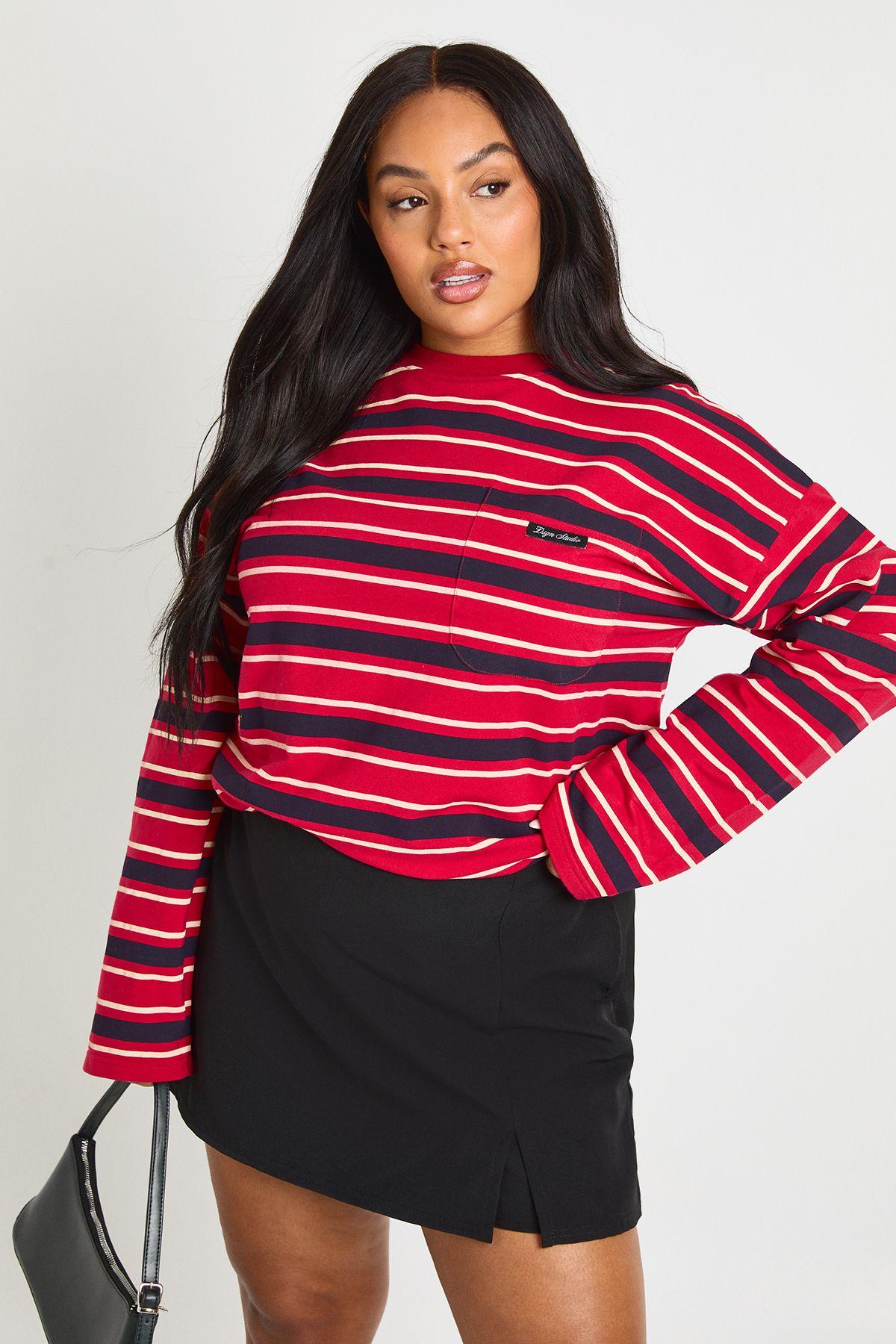 Plus Woven Wrap Skort by BOOHOO