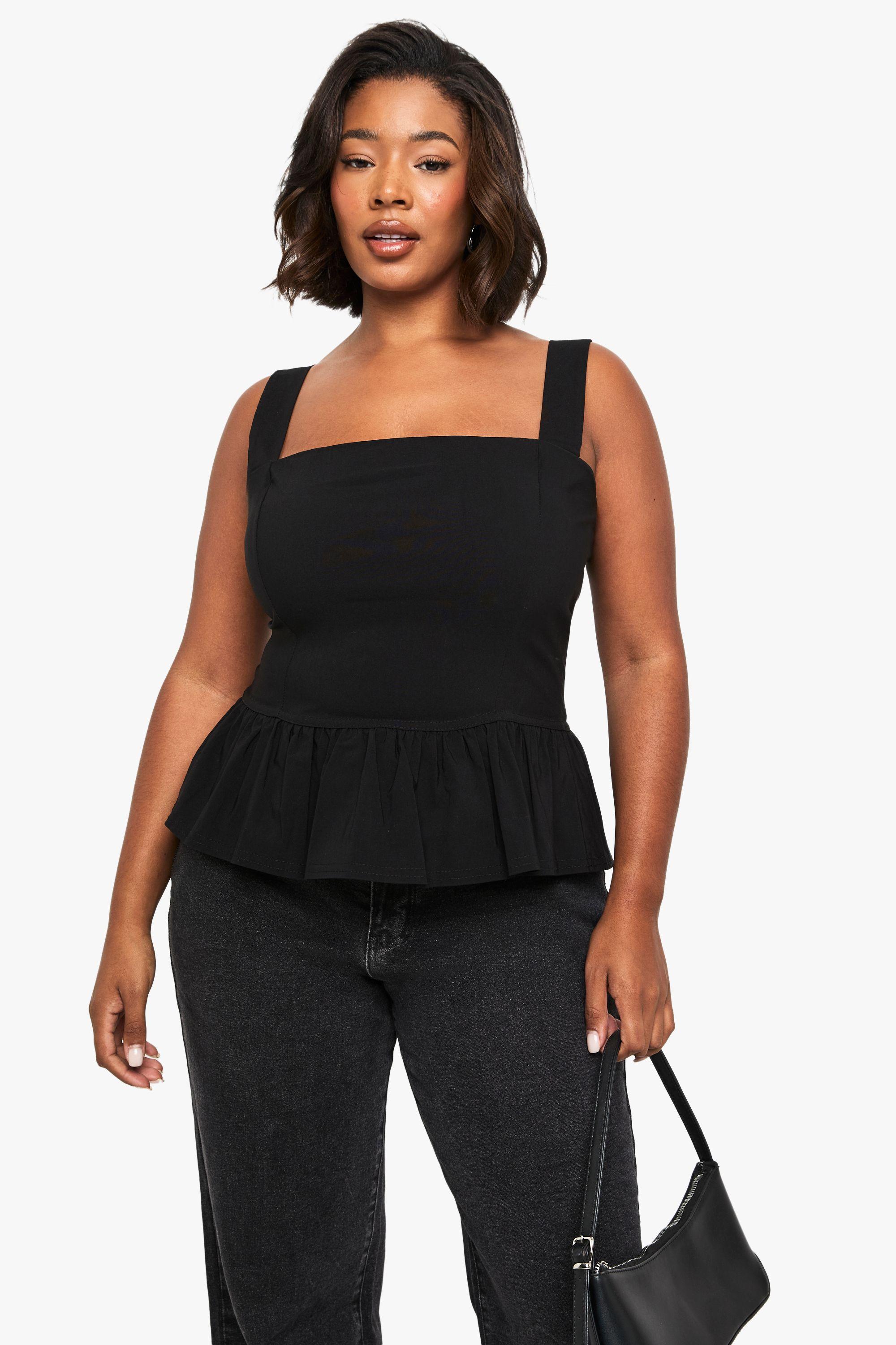 Plus bengaline peplum top by BOOHOO