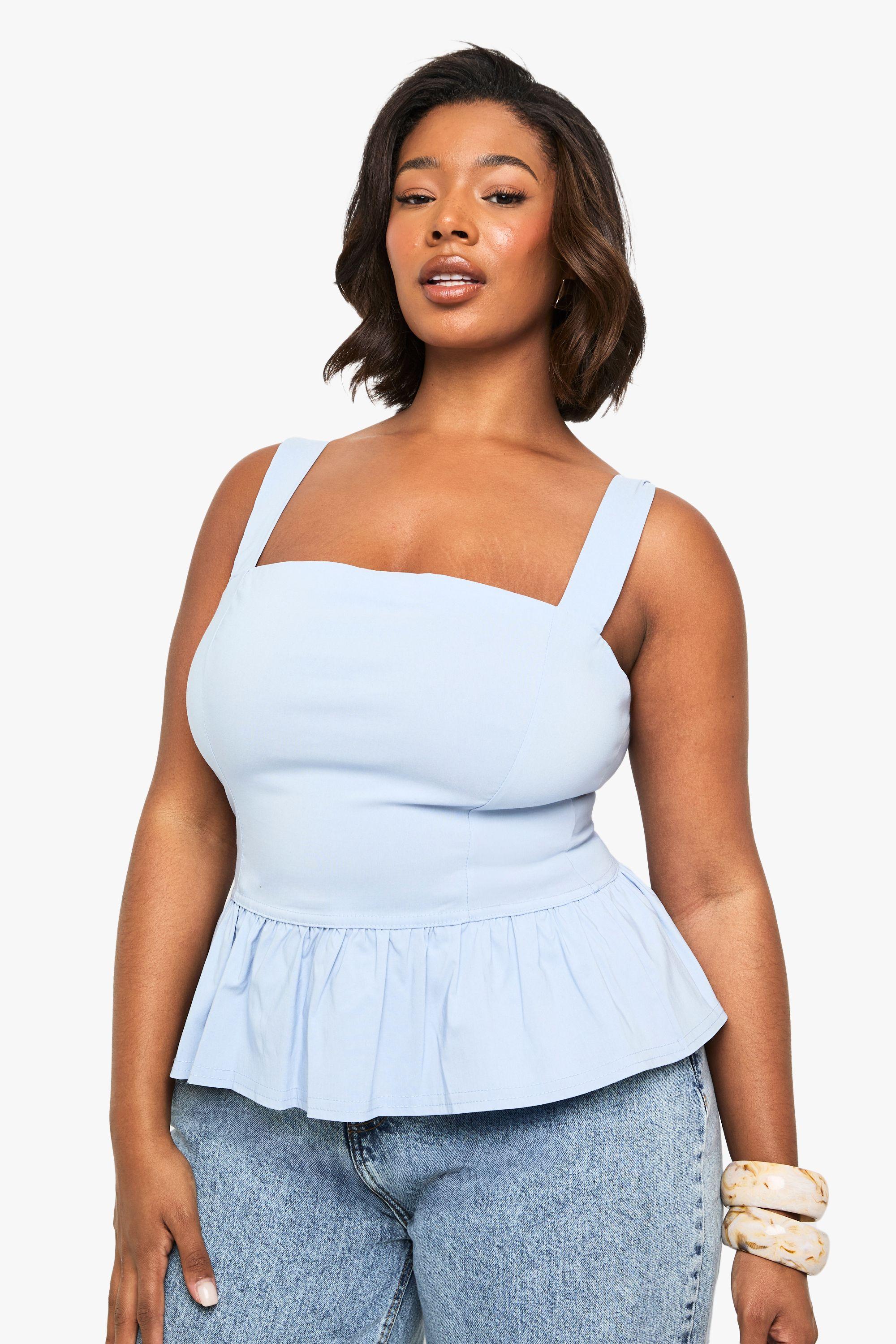 Plus bengaline peplum top by BOOHOO