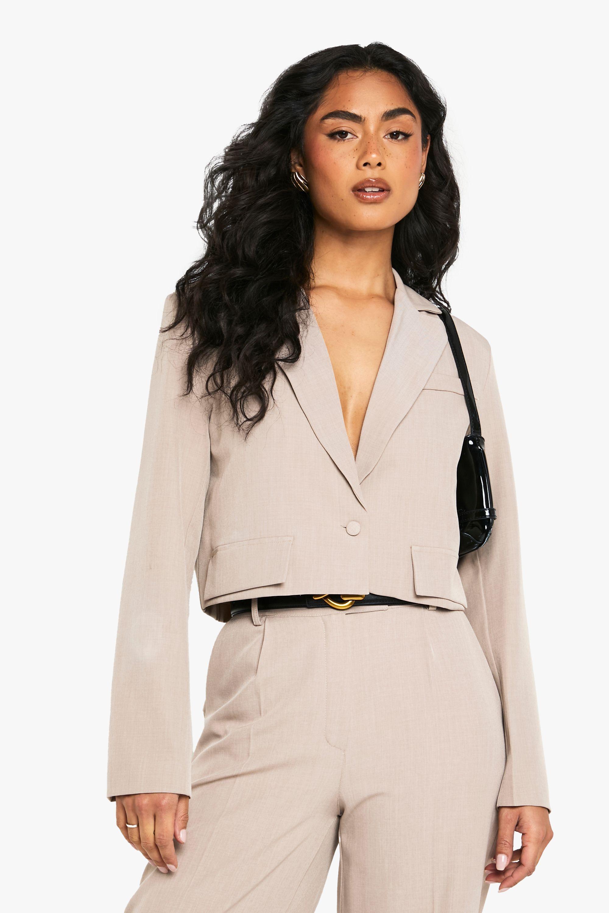 Pocket Detail Jean Grazer Blazer by BOOHOO