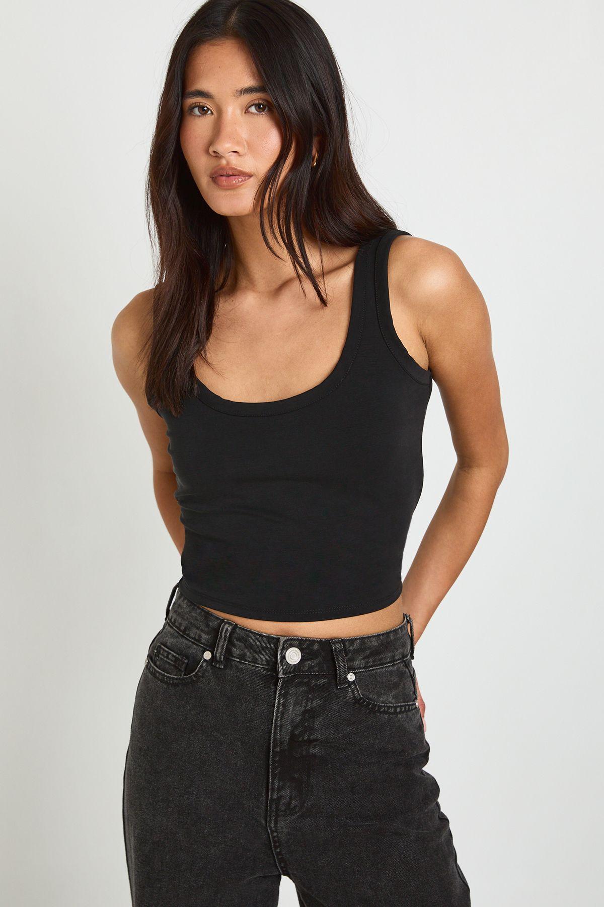 Premium Washed Rib Super Soft Vest Top by BOOHOO