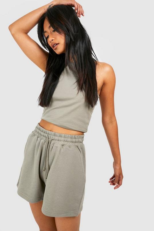 Racer Top And Sweat Short Set by BOOHOO