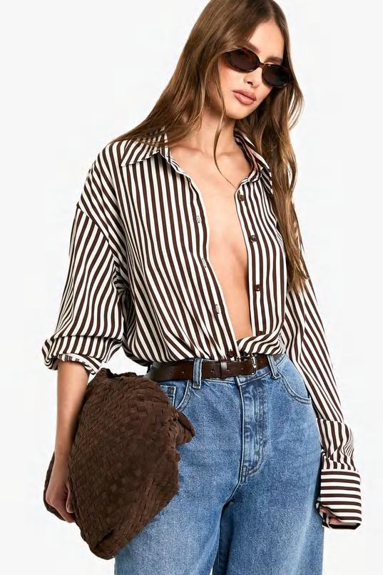 Regular Striped Shirt by BOOHOO