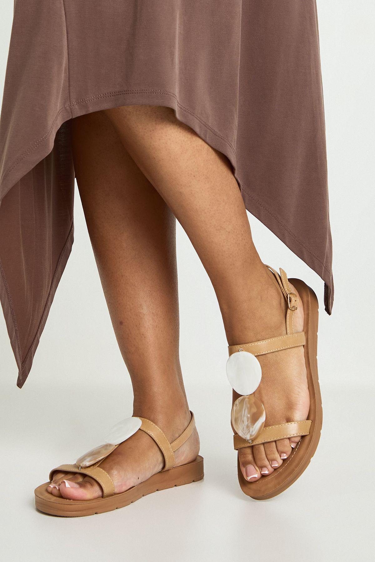 Resin Trim Detail Strappy Sandals by BOOHOO