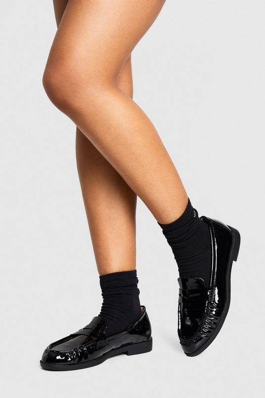 Ruched Detail Loafers by BOOHOO