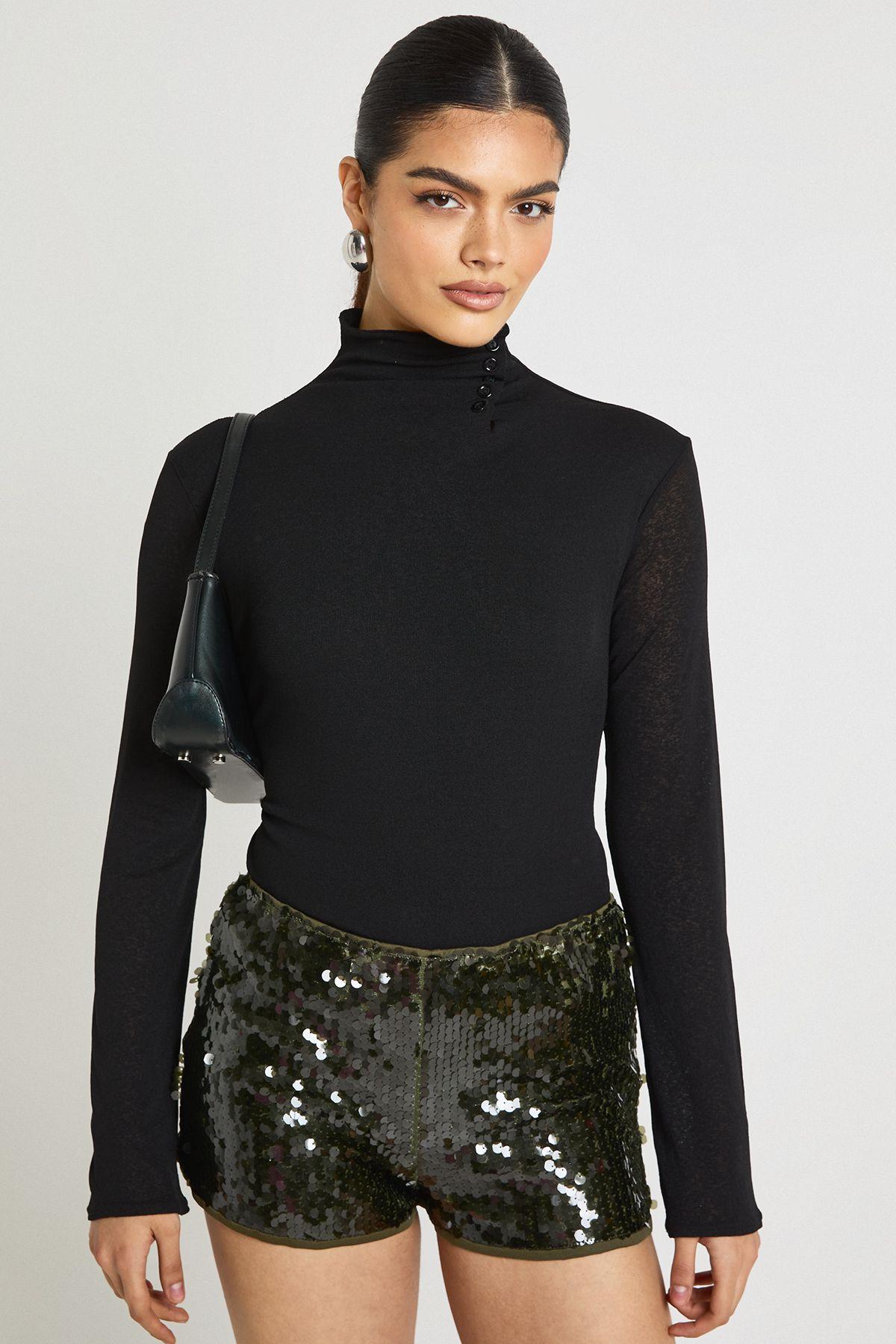 Sequin Micro Short by BOOHOO