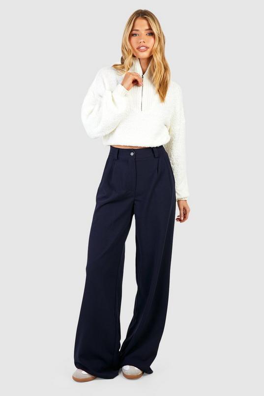Slouch Fit Dad Trousers by BOOHOO