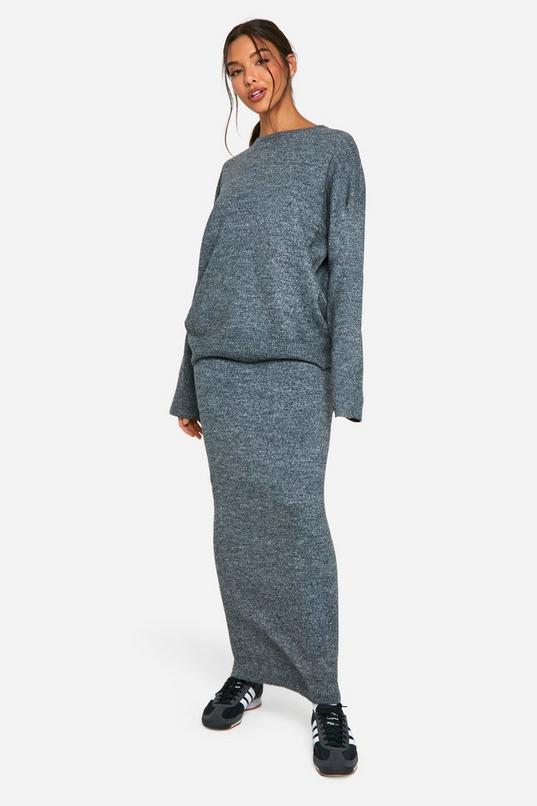 Soft Knit Fine Gauge Jumper And Maxi Skirt Knitted Co-ord by BOOHOO