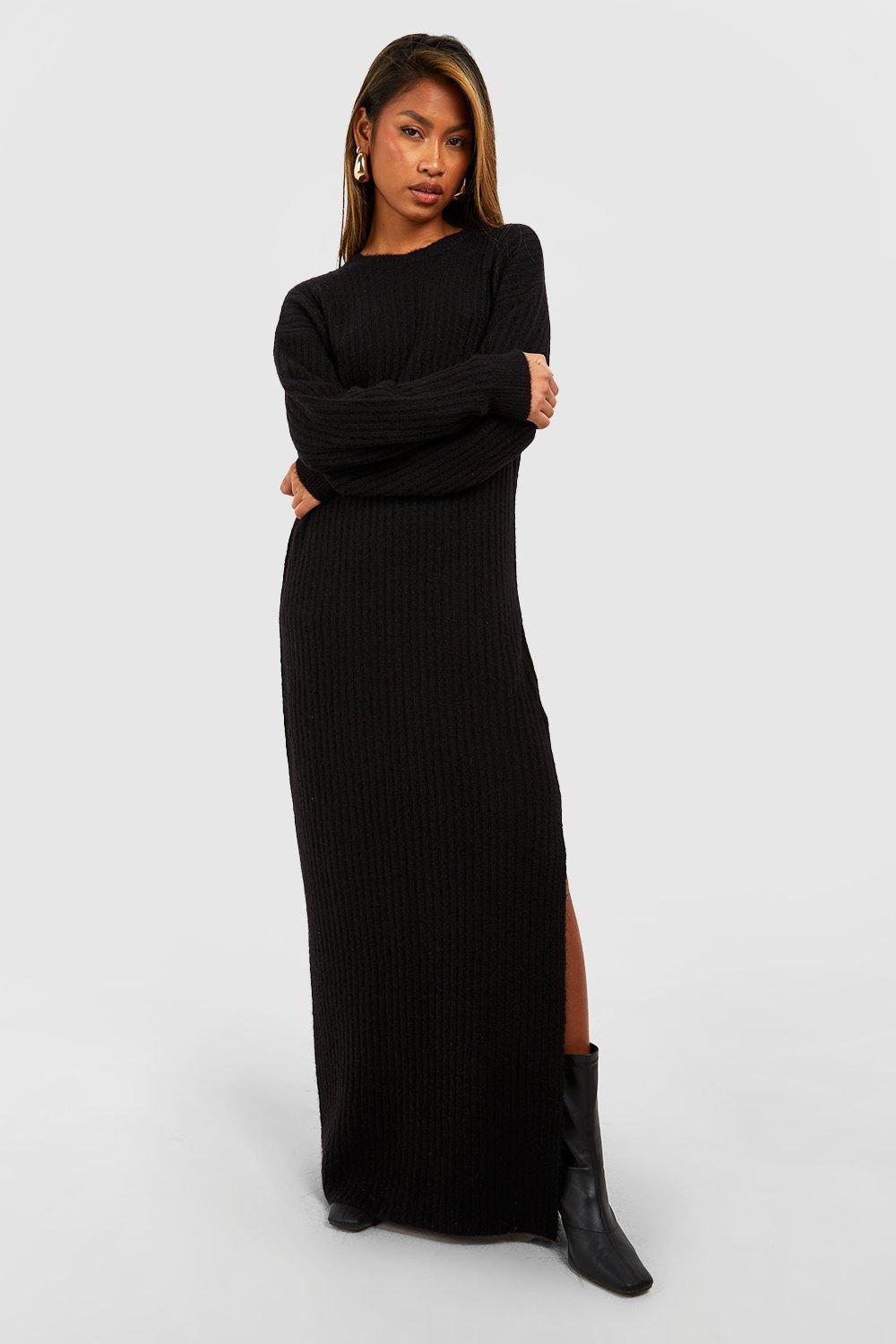 Soft Rib Maxi Knitted Dress by BOOHOO