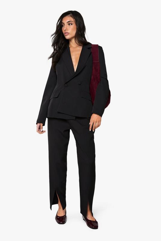 Split Front Slim Fit Tailored Trousers by BOOHOO