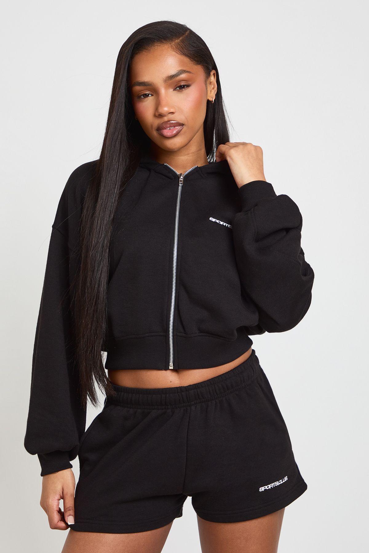 Sports Club Embroidered Zip Though Hoodie by BOOHOO