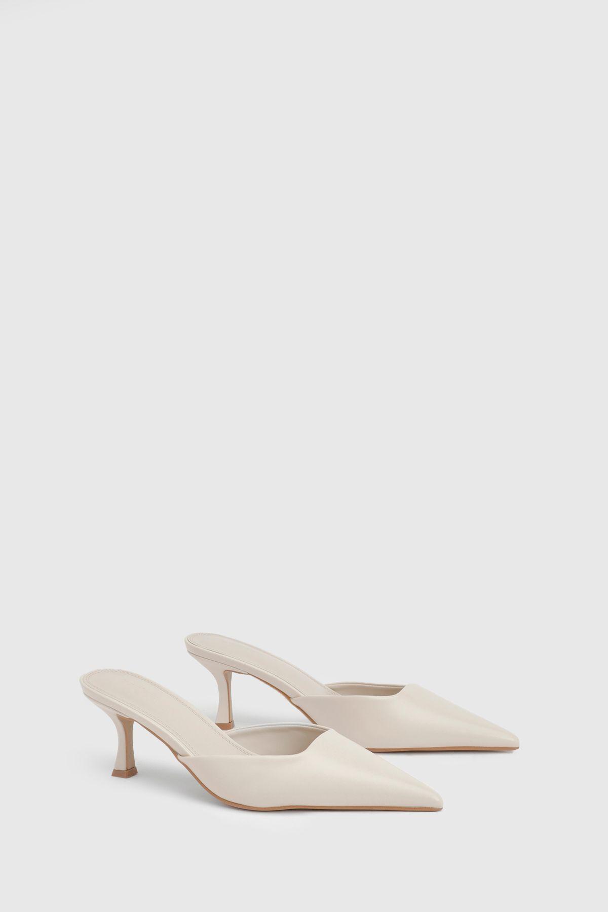 Square Toe Court Mules by BOOHOO