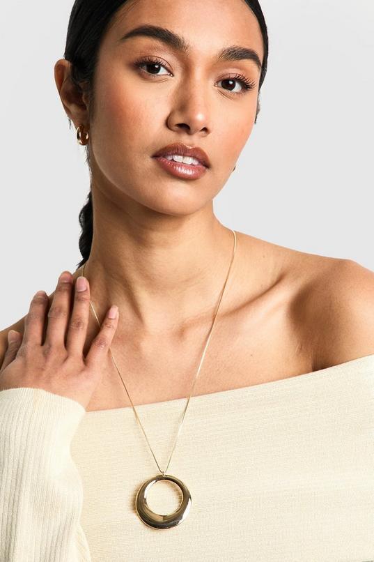 Statement Pendant Drop Necklace by BOOHOO