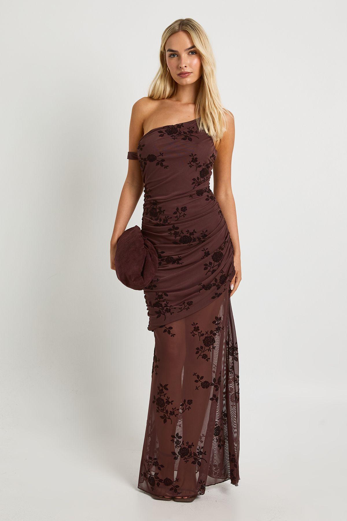 Strappy Devore Maxi Dress by BOOHOO