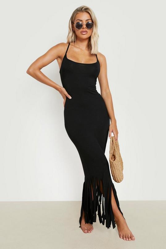Strappy Tassel Maxi Beach Dress by BOOHOO