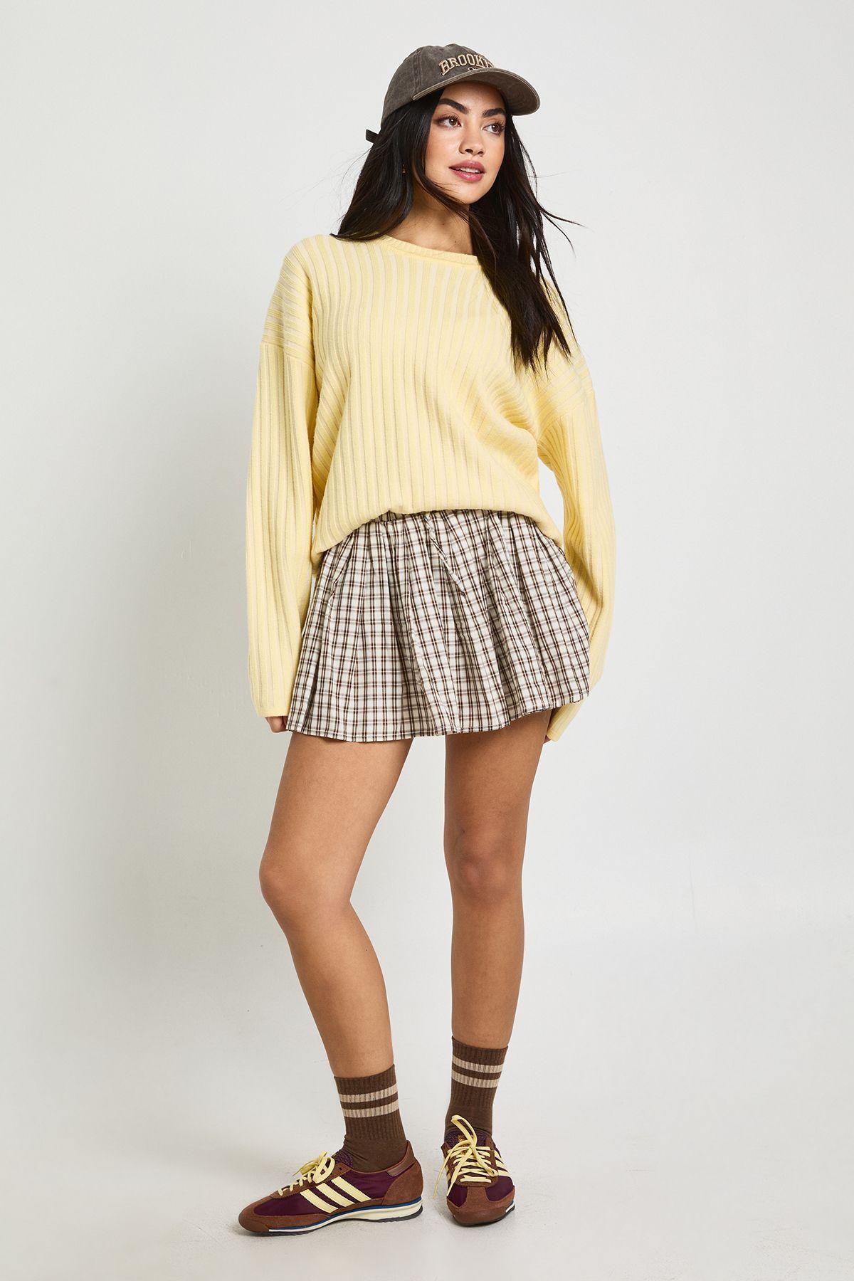 Stripe Knit Oversized Jumper by BOOHOO
