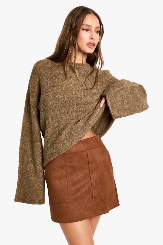 Suede Look Mini Skirt by BOOHOO