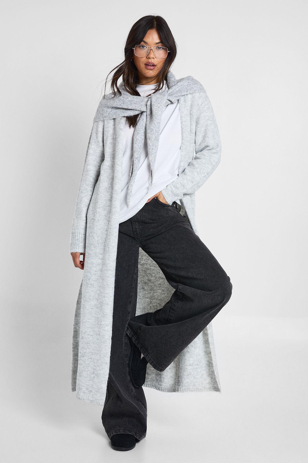Super Soft Longline Knitted Maxi Cardigan by BOOHOO