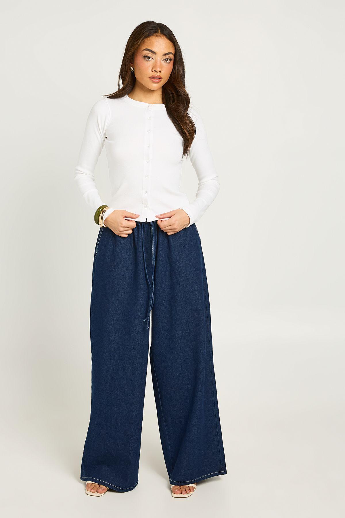 Supersoft Elasticated Waistband Jean by BOOHOO