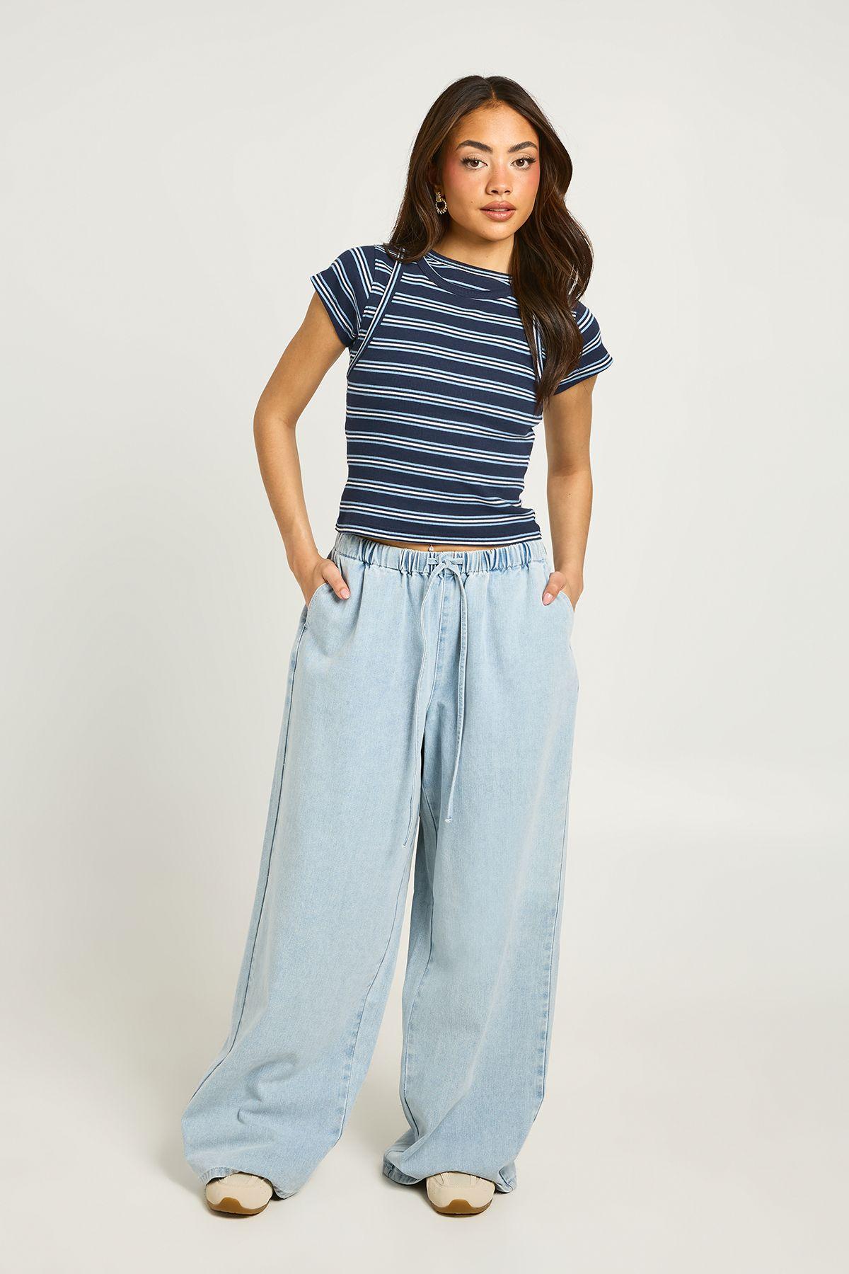 Supersoft Elasticated Waistband Jean by BOOHOO