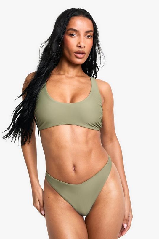 Swimwear Essentials Scoop Bikini Top by BOOHOO