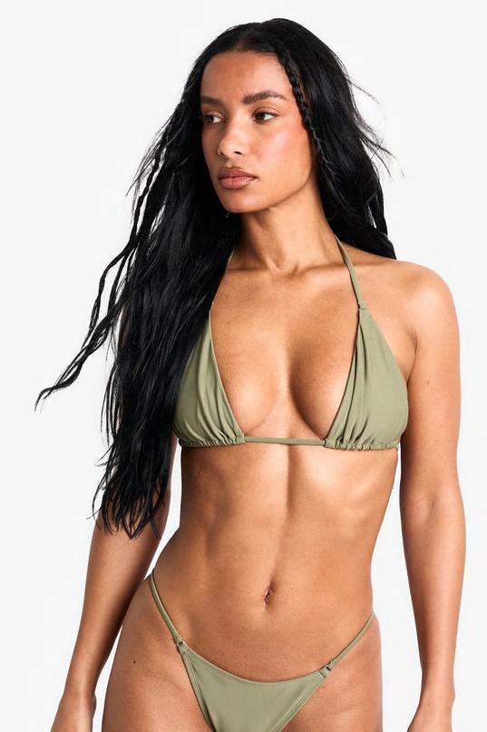 Swimwear Essentials Triangle Bikini Top by BOOHOO