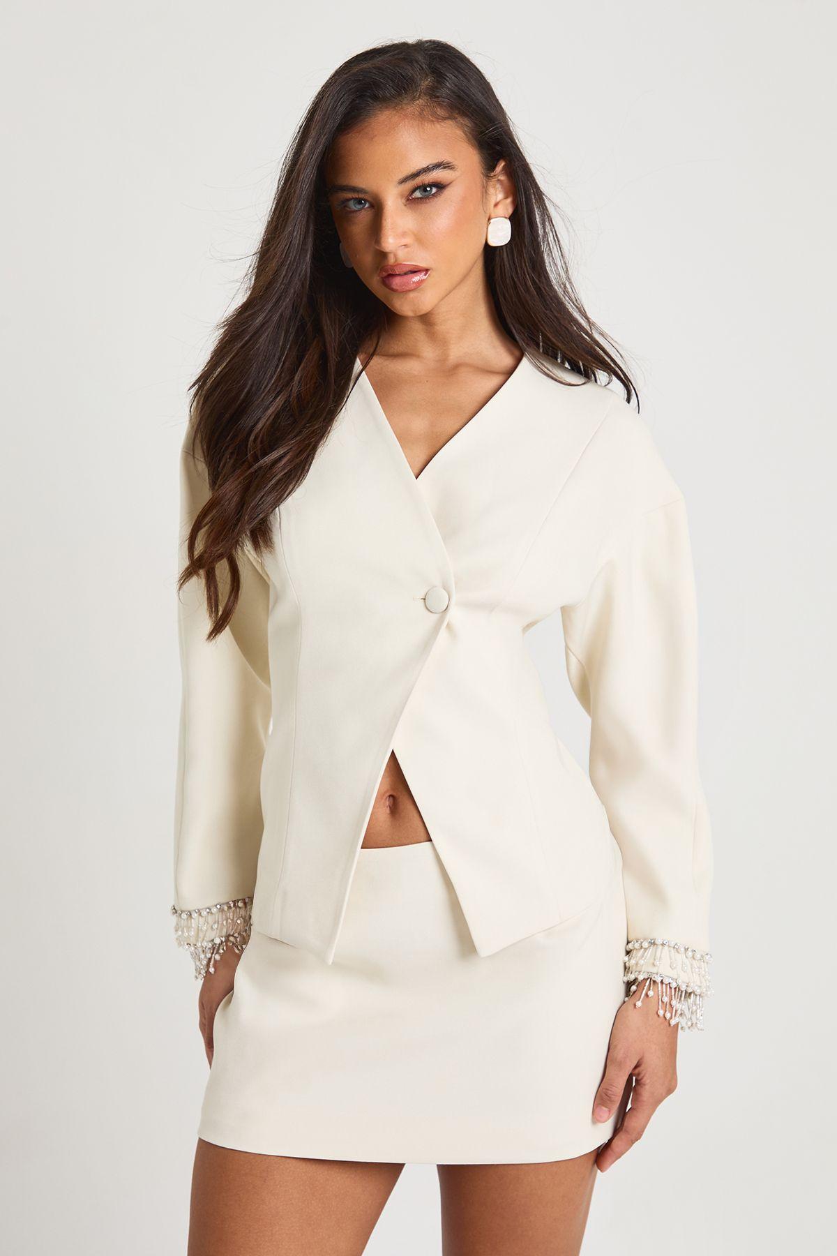 Tailored A-Line Mini Skirt by BOOHOO