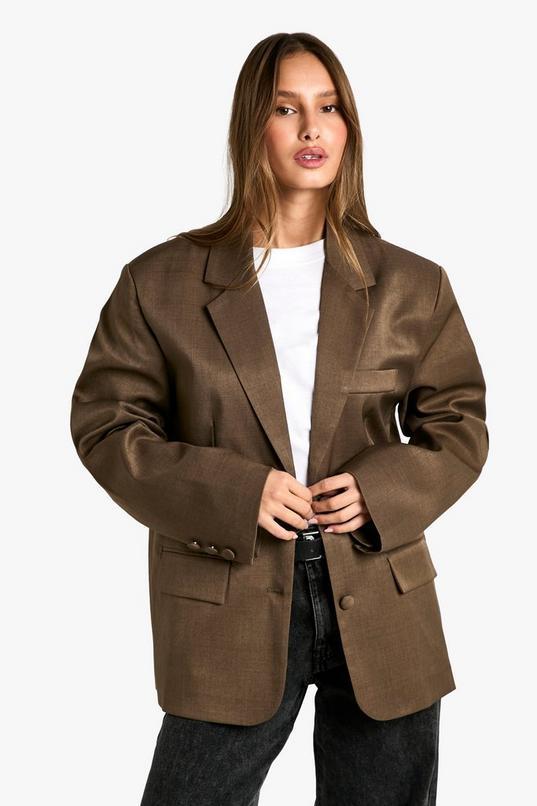 Tailored Oversized Slouchy Blazer by BOOHOO