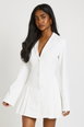 Tailored Structured Cinched Waist Pleated Blazer Dress by BOOHOO Tailored Structured Cinched Waist Pleated Blazer Dress by BOOHOO