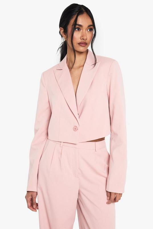 Tailored Woven Occasion Crop Blazer by BOOHOO