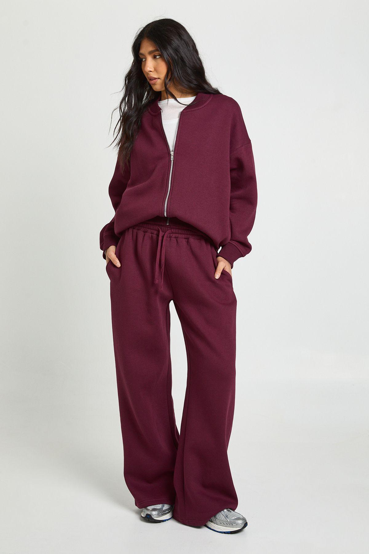 Tall Bomber Jacket Wide Leg Jogger Tracksuit by BOOHOO