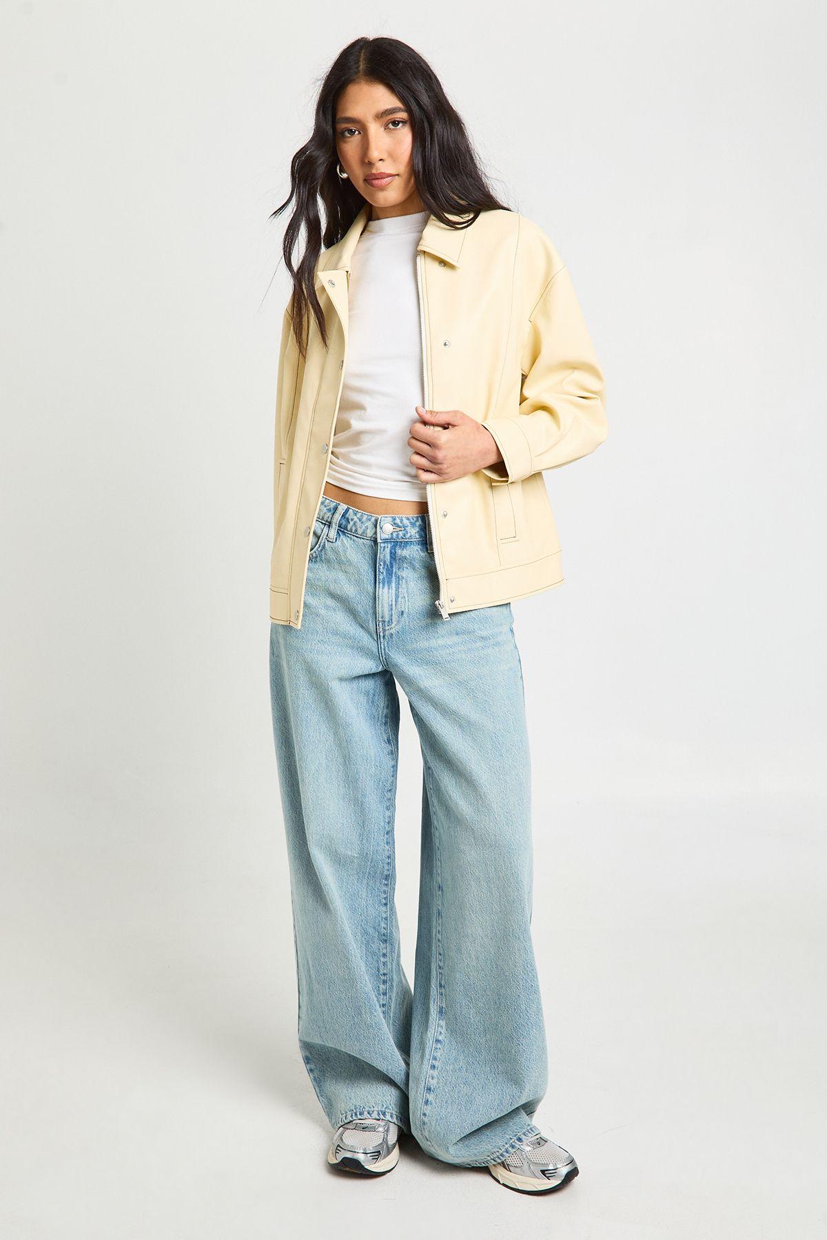 Tall Boohoo Basics Mid Waist Boyfriend Jean by BOOHOO
