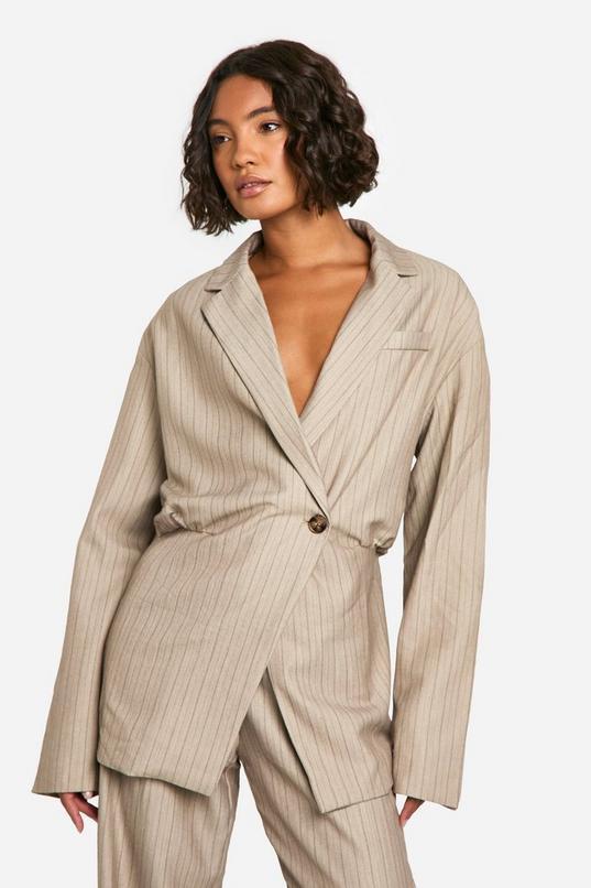 Tall Cinched Waist Tailored Jacket by BOOHOO