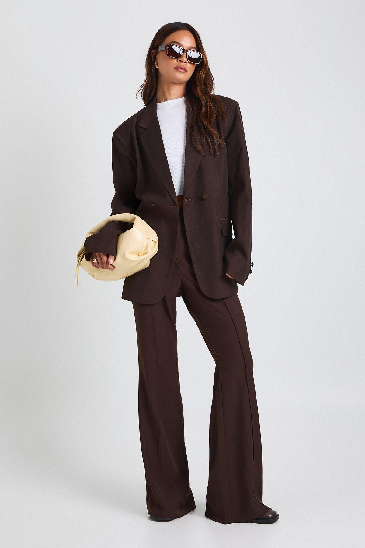 Tall Double Breasted Cinched Waist Tailored Blazer by BOOHOO