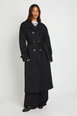 Tall Funnel Neck Double Breasted Trench by BOOHOO