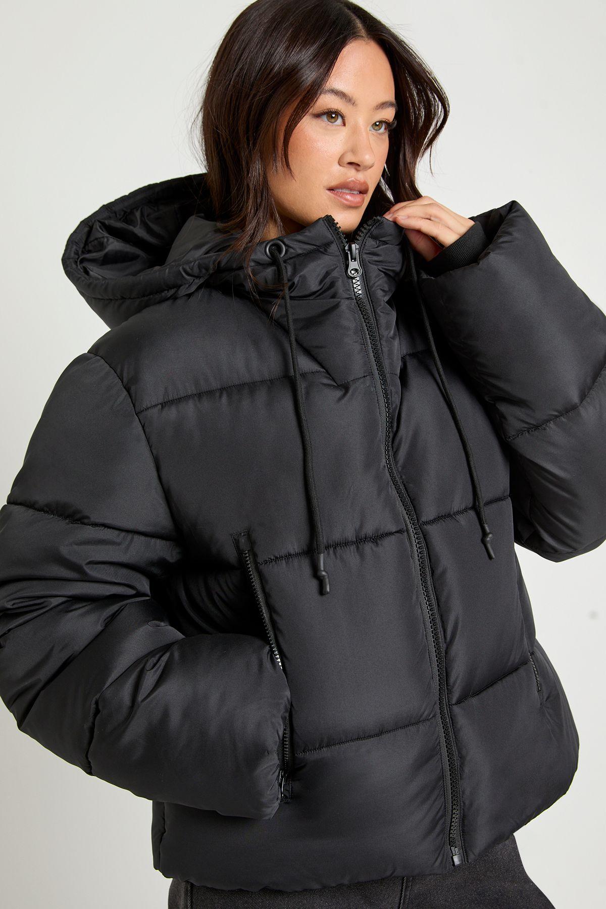 Tall Hooded Padded Puffer Jacket by BOOHOO