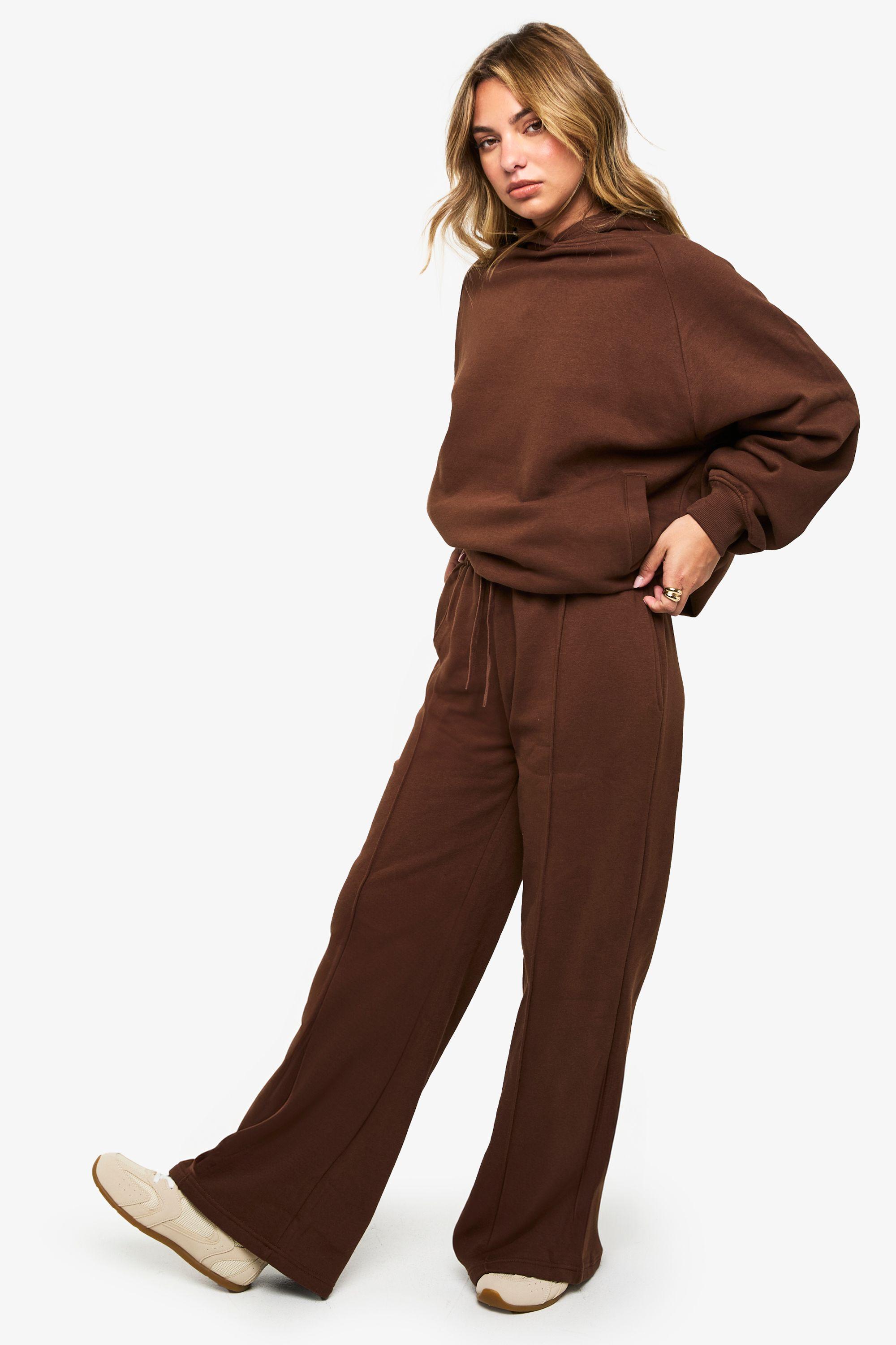 Tall Pintuck Detail Deep Waistband Wide Leg Jogger by BOOHOO