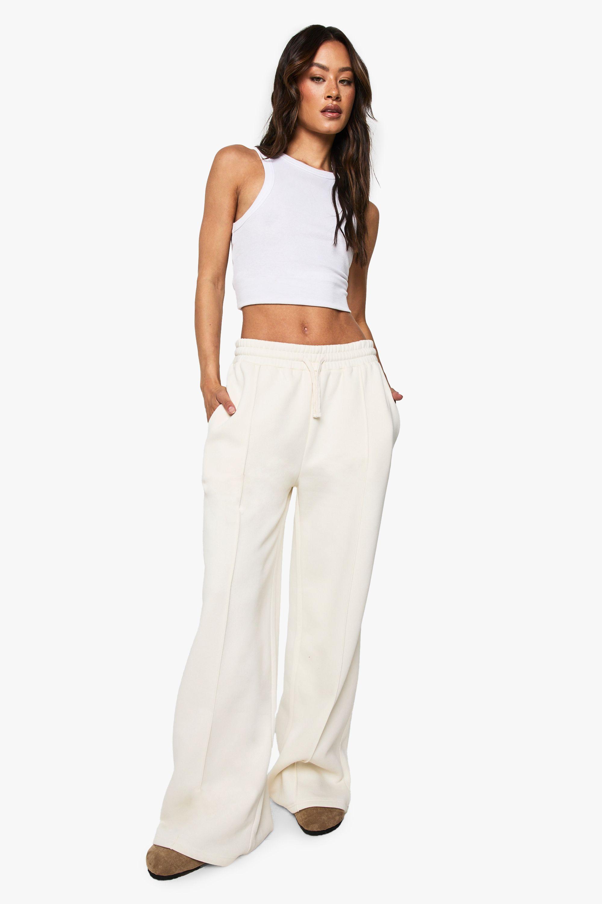 Tall Pintuck Detail Straight Leg Jogger by BOOHOO