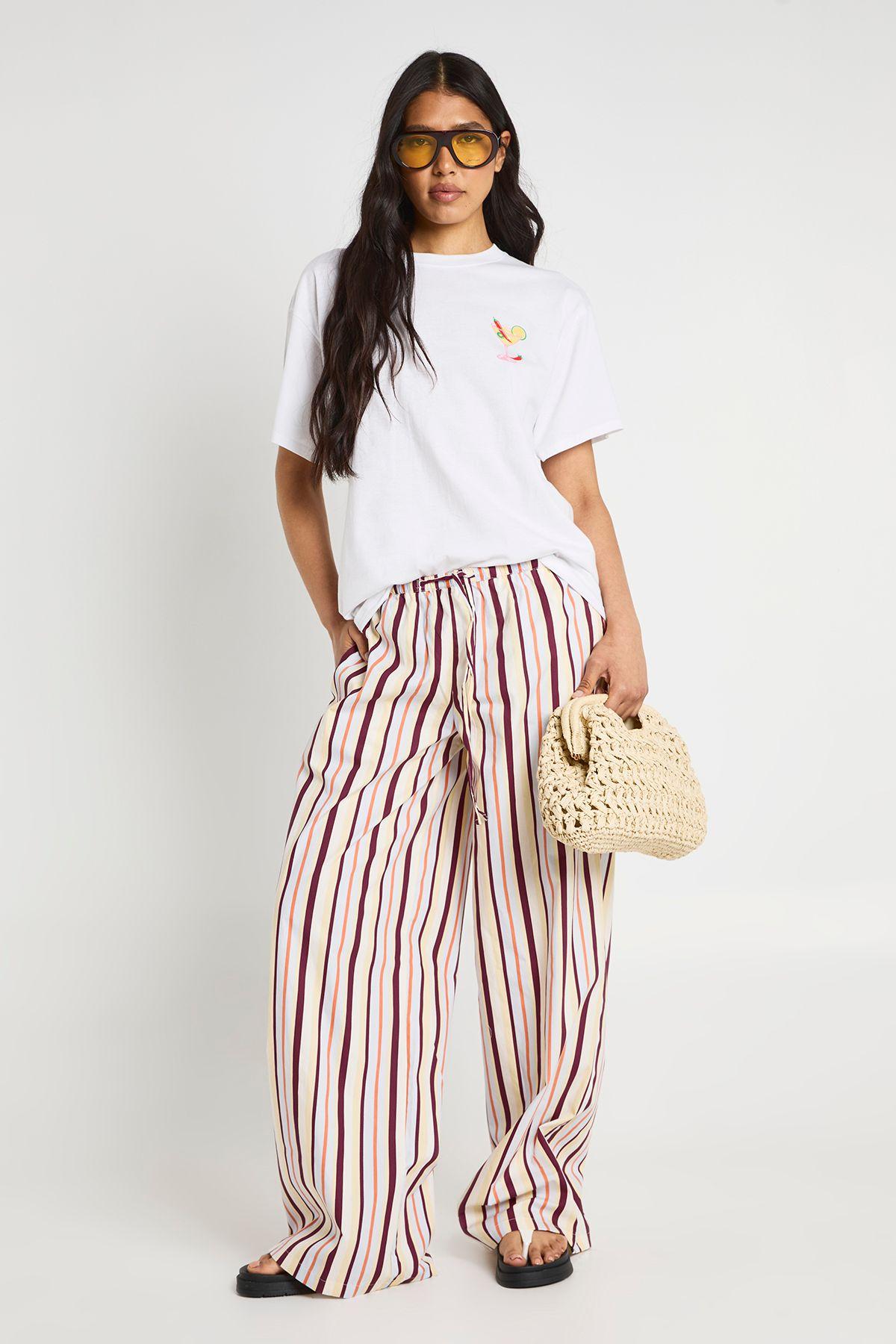 Tall Poplin Drawcord Wide Leg Trouser by BOOHOO