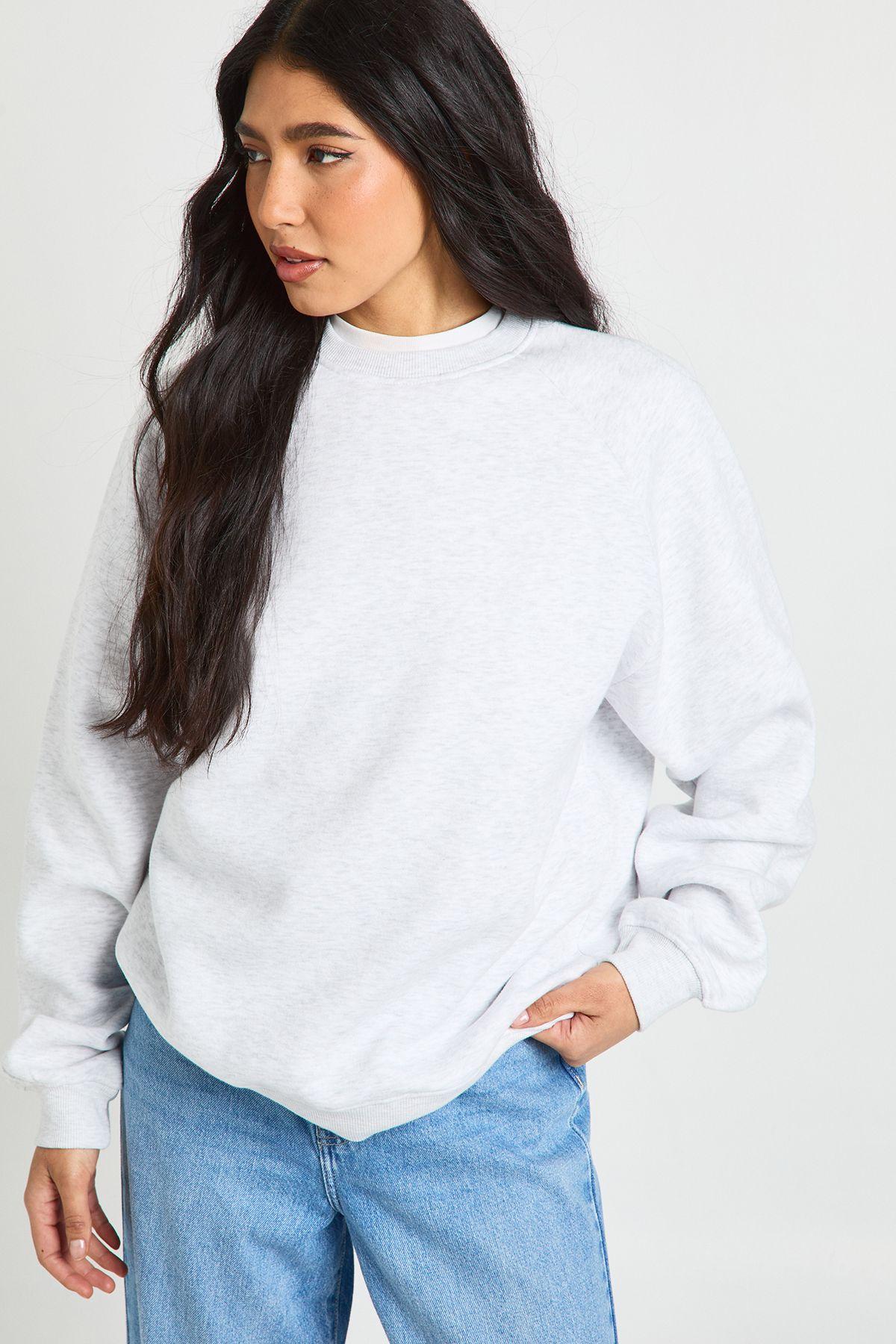 Tall Raglan Seam Oversized Sweatshirt by BOOHOO